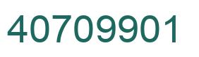 Number 40709901 green image
