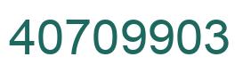 Number 40709903 green image