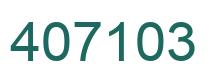 Number 407103 green image