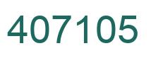 Number 407105 green image