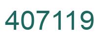 Number 407119 green image