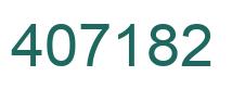 Number 407182 green image