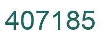 Number 407185 green image