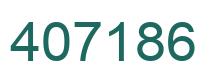 Number 407186 green image