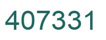 Number 407331 green image