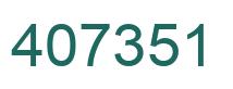 Number 407351 green image