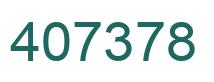 Number 407378 green image