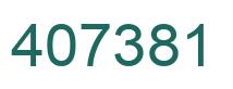 Number 407381 green image
