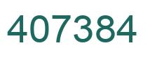 Number 407384 green image