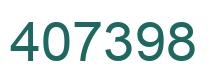 Number 407398 green image