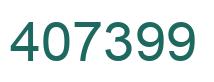 Number 407399 green image
