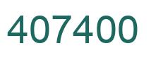 Number 407400 green image