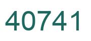 Number 40741 green image