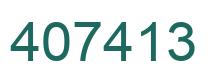 Number 407413 green image