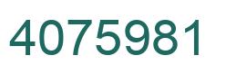 Number 4075981 green image