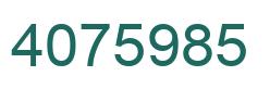 Number 4075985 green image