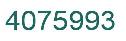 Number 4075993 green image