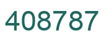 Number 408787 green image