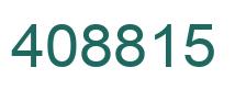 Number 408815 green image