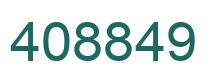 Number 408849 green image