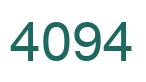 Number 4094 green image