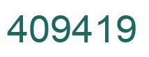 Number 409419 green image