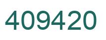 Number 409420 green image