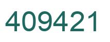 Number 409421 green image