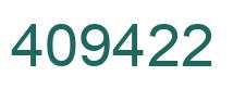 Number 409422 green image