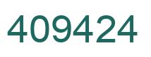 Number 409424 green image