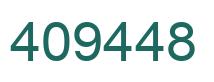 Number 409448 green image