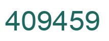 Number 409459 green image