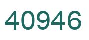 Number 40946 green image