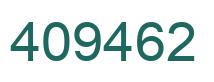 Number 409462 green image