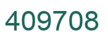 Number 409708 green image