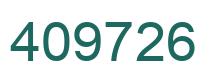Number 409726 green image