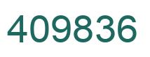 Number 409836 green image