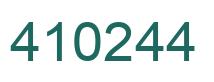 Number 410244 green image