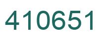 Number 410651 green image