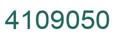 Number 4109050 green image