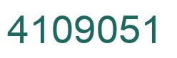 Number 4109051 green image