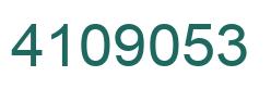 Number 4109053 green image