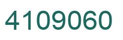 Number 4109060 green image