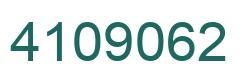 Number 4109062 green image