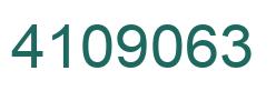 Number 4109063 green image