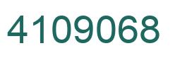 Number 4109068 green image
