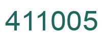 Number 411005 green image