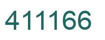 Number 411166 green image
