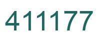 Number 411177 green image