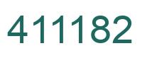 Number 411182 green image